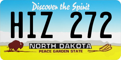 ND license plate HIZ272