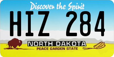 ND license plate HIZ284