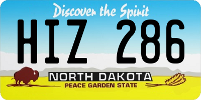 ND license plate HIZ286