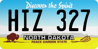 ND license plate HIZ327