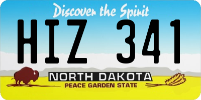ND license plate HIZ341