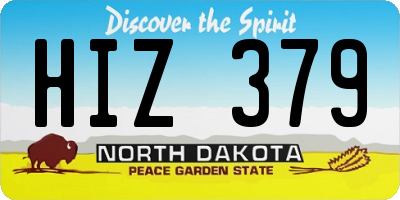 ND license plate HIZ379