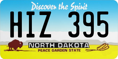 ND license plate HIZ395