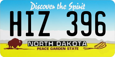ND license plate HIZ396