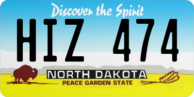 ND license plate HIZ474