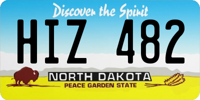 ND license plate HIZ482