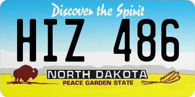 ND license plate HIZ486