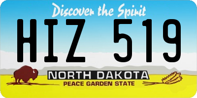 ND license plate HIZ519