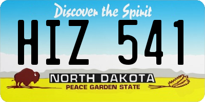 ND license plate HIZ541