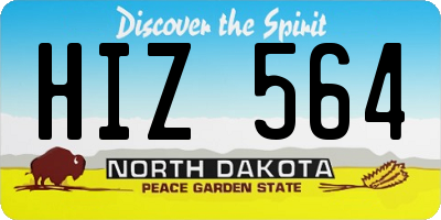 ND license plate HIZ564