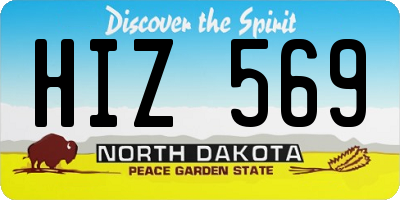 ND license plate HIZ569