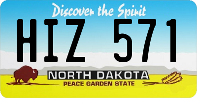 ND license plate HIZ571