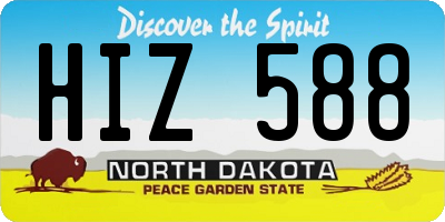 ND license plate HIZ588