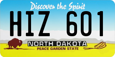 ND license plate HIZ601