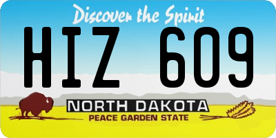 ND license plate HIZ609