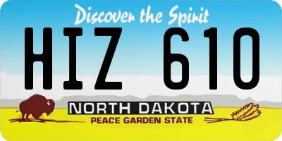 ND license plate HIZ610