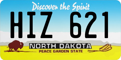 ND license plate HIZ621