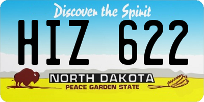 ND license plate HIZ622