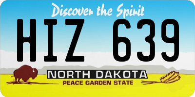 ND license plate HIZ639