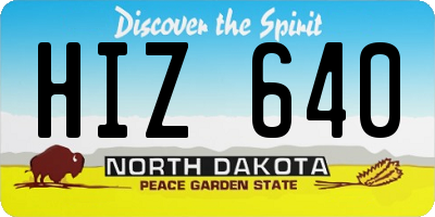 ND license plate HIZ640