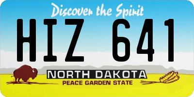 ND license plate HIZ641