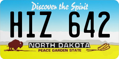 ND license plate HIZ642