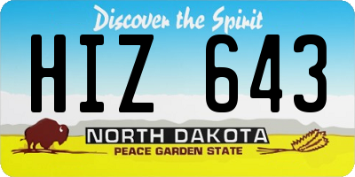 ND license plate HIZ643