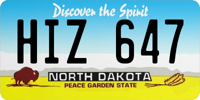 ND license plate HIZ647