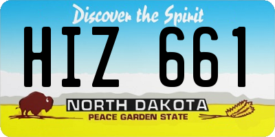 ND license plate HIZ661