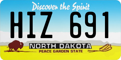 ND license plate HIZ691