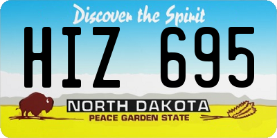 ND license plate HIZ695