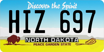 ND license plate HIZ697