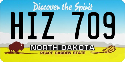 ND license plate HIZ709