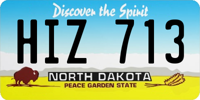 ND license plate HIZ713