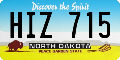 ND license plate HIZ715