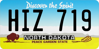 ND license plate HIZ719