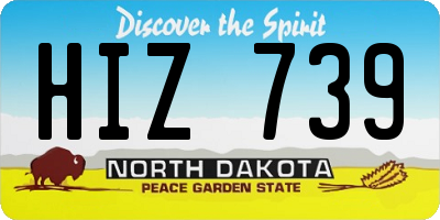 ND license plate HIZ739