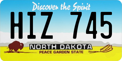 ND license plate HIZ745