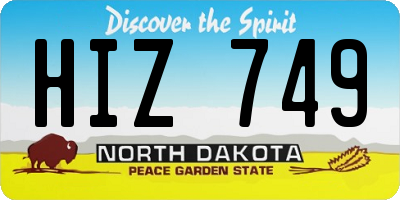 ND license plate HIZ749