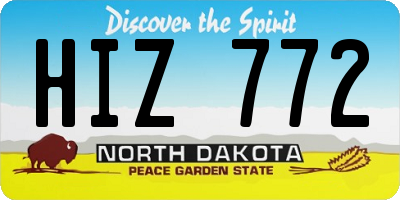 ND license plate HIZ772