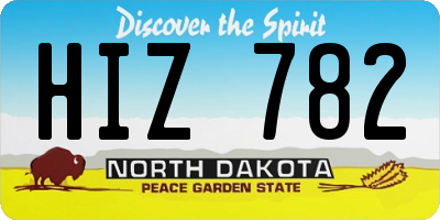 ND license plate HIZ782