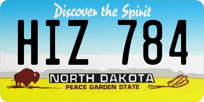 ND license plate HIZ784