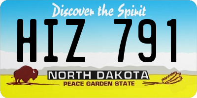 ND license plate HIZ791