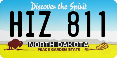 ND license plate HIZ811
