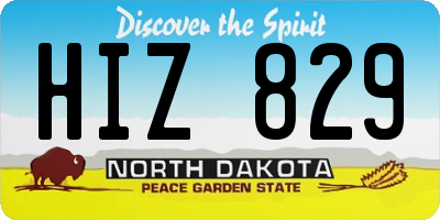 ND license plate HIZ829