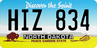 ND license plate HIZ834