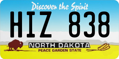 ND license plate HIZ838