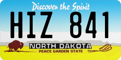 ND license plate HIZ841