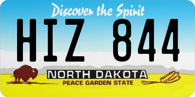 ND license plate HIZ844
