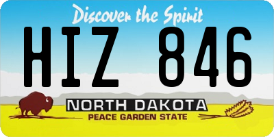 ND license plate HIZ846